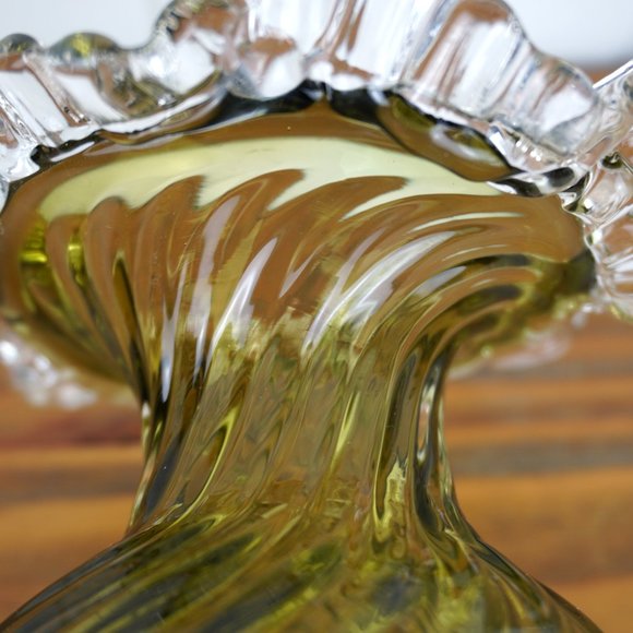 VERY RARE Chalet Heritage Glass Vase Market w/ CH LXXI Handblown Glass Art Vase - Picture 5 of 12